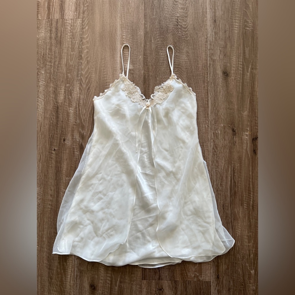 White Satin Babydoll Lingerie